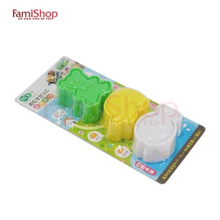 Set 3 khuôn tạo hình đồ ăn M'sa (mẫu cá, voi, gấu)