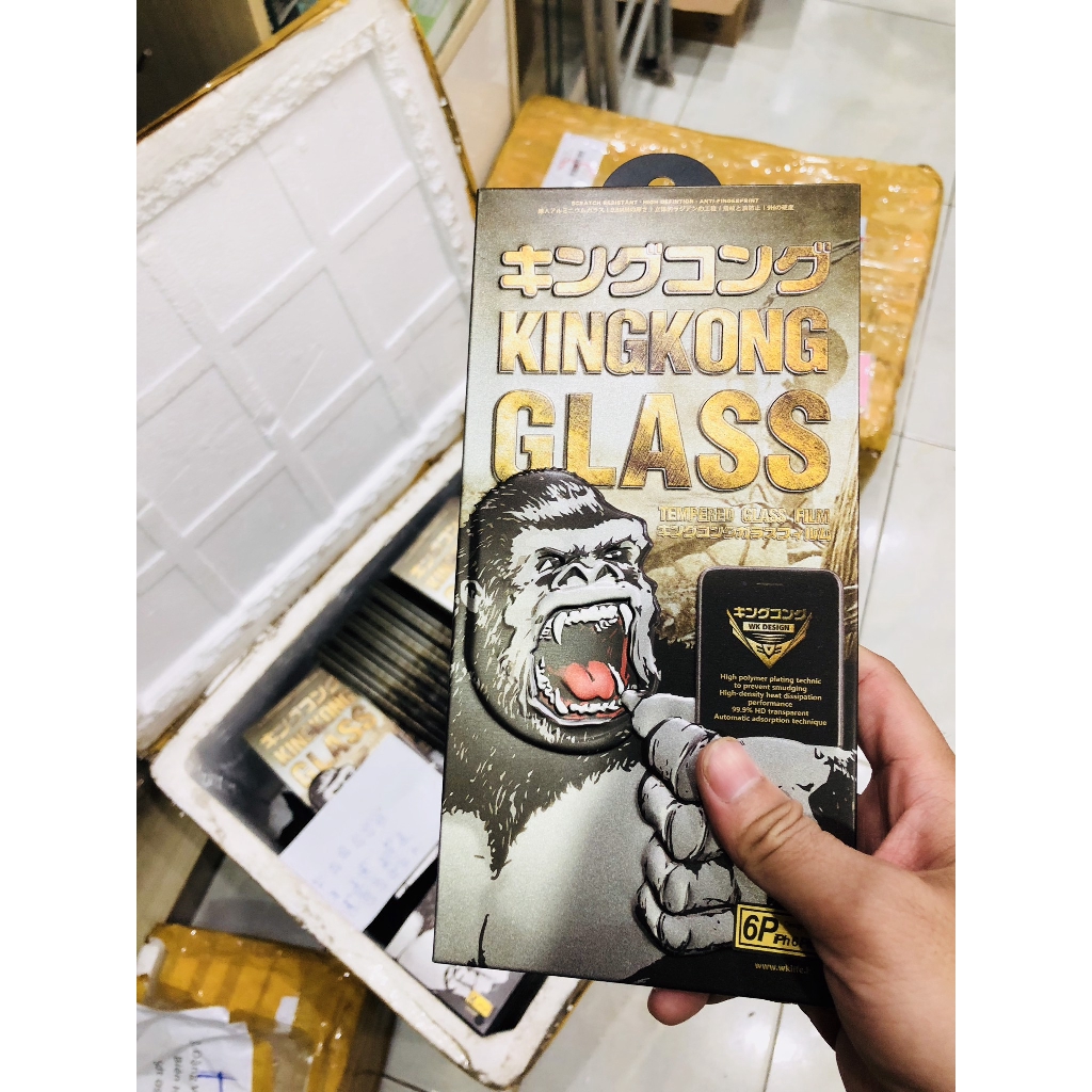 Kính cường lực King Kong 3D Full màn chính Chống Va Đập CHống Nước Công Nghệ NaNo Mới