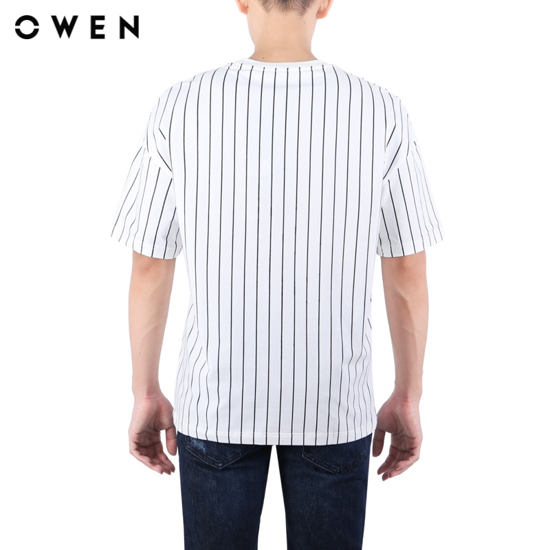 Áo Tshirt ngắn tay Nam Owen Cotton Freesize màu Trắng - TS22359