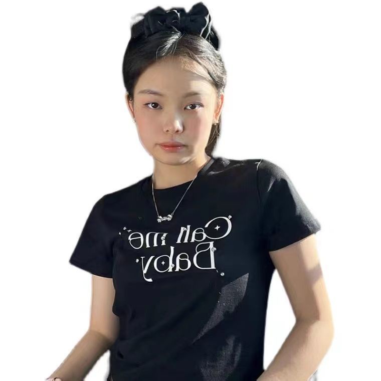 Áo Thun Tay Ngắn Phong Cách Âu Mỹ Thời Trang Mùa Hè Cho Nữ