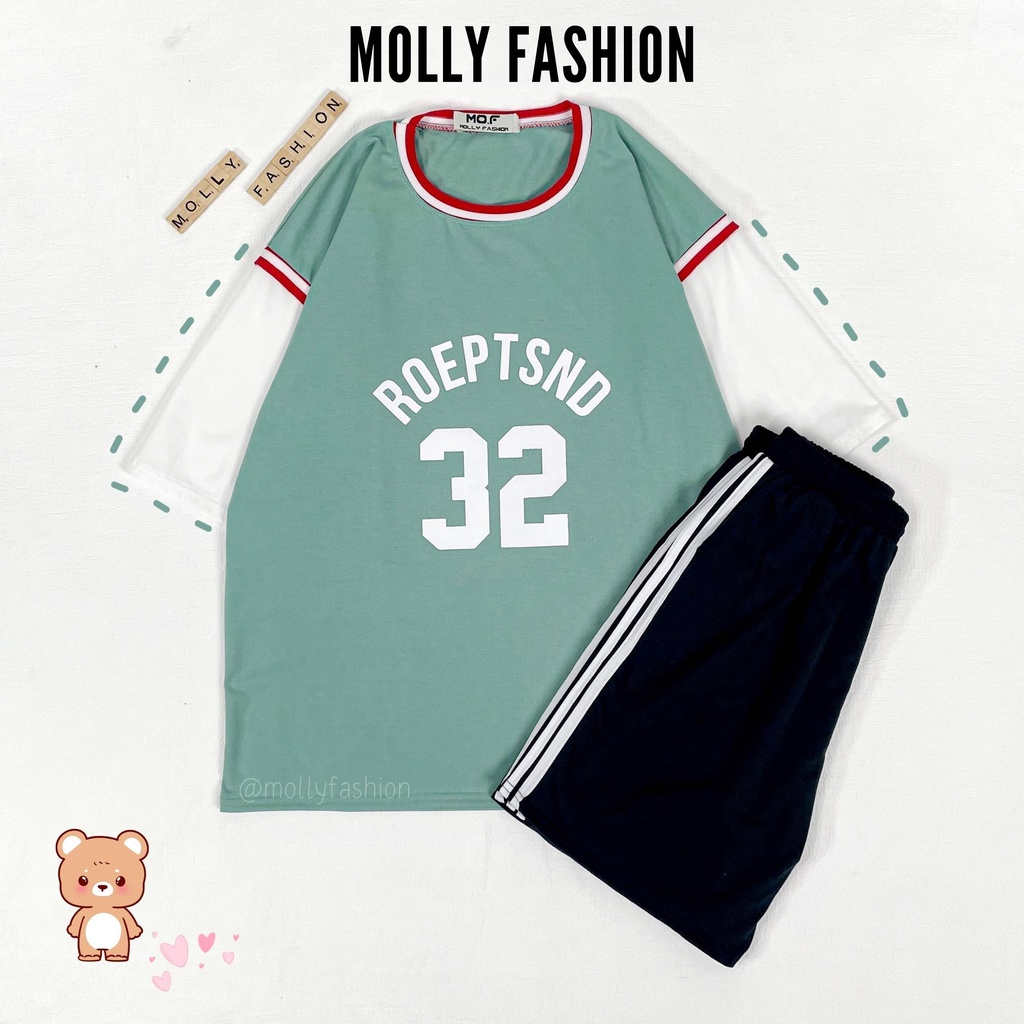Set Đồ Bộ Bóng Rổ Nam Nữ ROEPTSND 32 phong các Ulzzang, Phom Unisex Freesize Molly Fashion