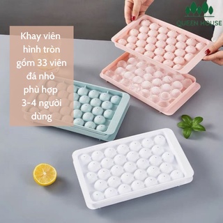 Khay làm đá 33 viên - khay đá tròn 33 viên