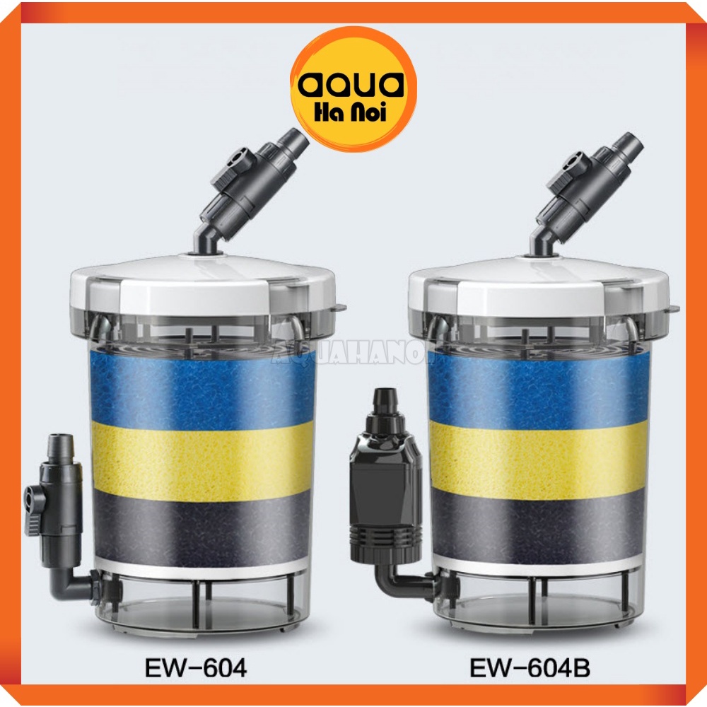 Lọc phụ Jialu EW 602/603/604 làm sạch nước hồ cá cảnh thủy sinh - Lọc phụ không máy bơm vỏ trong suốt