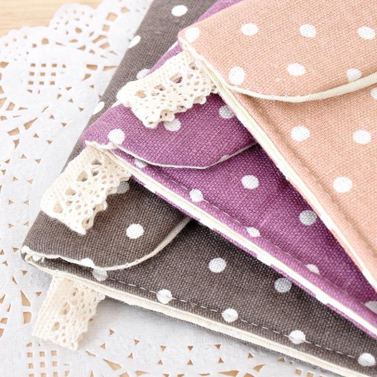 Túi Vải Cotton Đựng Băng Vệ Sinh Nhỏ Gọn Tiện Dụng Cho Nữ - GDNC0253