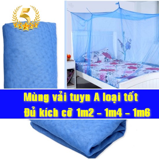 Mùng vải Tuyn A lổ nhỏ, mềm và mịn loại tốt đủ kích cỡ 1mx2m, 1m2x2m, 1m6x2m