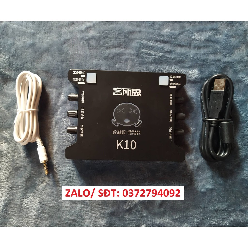 Combo micro ISK AT-100 và sound card XOX K10 full phụ kiện tặng tai nghe