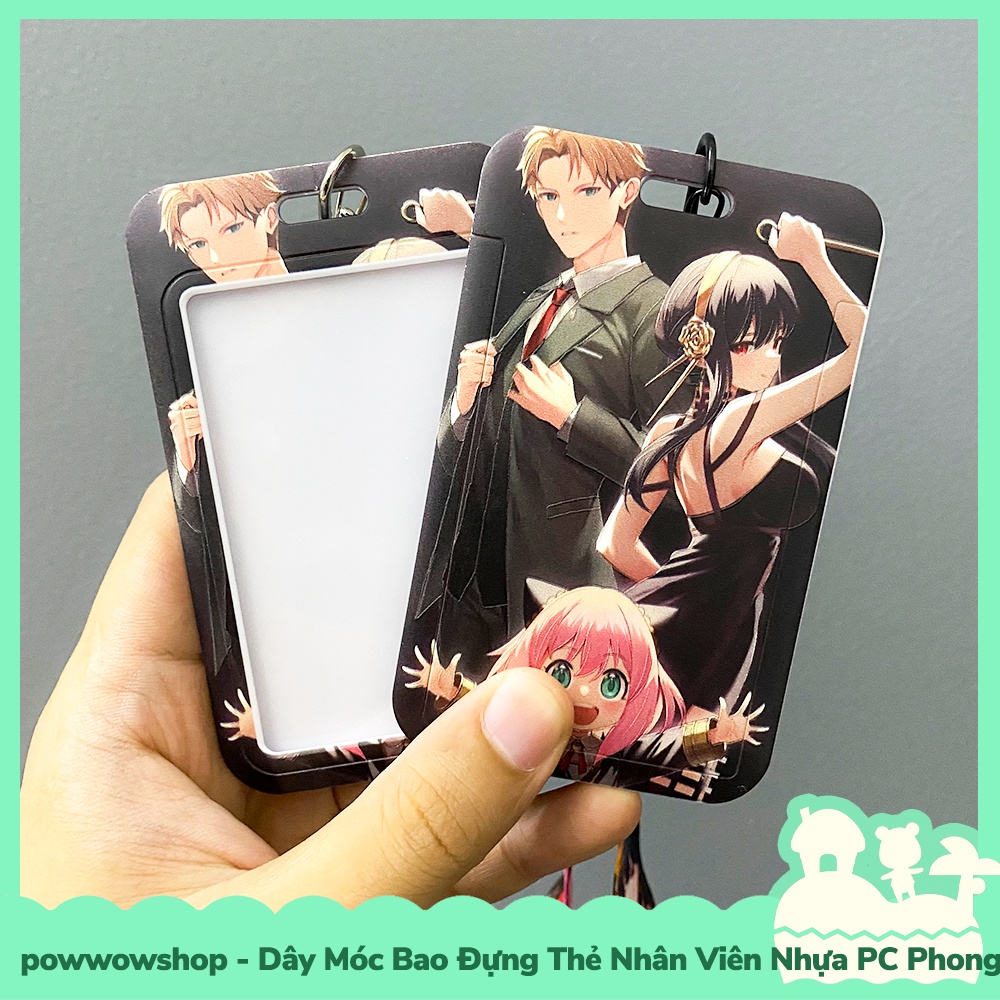 [Sẵn VN - Hỏa Tốc] Dây Móc Bao Đựng Thẻ Nhân Viên Nhựa PC Phong Cách Anime Manga Sp X Family