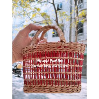 Làn cói mini đỏ cho bé nhỏ tuổi {làn đỏ}