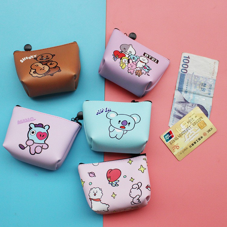 Ví đựng tiền xu in hình nhóm nhạc BTS bt21