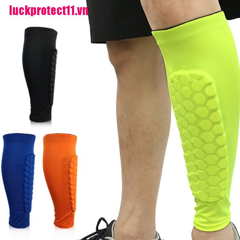 huwai 1Pcs Men Football Shin Guards Protective Soccer Pads Leg Basketball Training