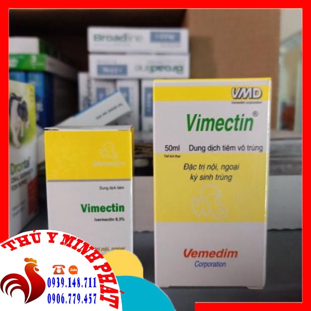 Sản phẩm VIMECTIN - Tri Nội Ngoại Ký Sinh trên Chó Mèo Gà