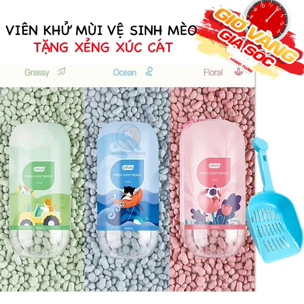 [TẶNG] Xẻng Xúc Phân - Hạt Khử Mùi Hôi Cát Vệ Sinh Cho Mèo - CATURE Mùi Thơm Dễ Chịu