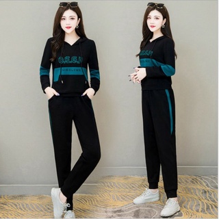 Đồ bộ mặc nhà chất liệu thun da cá nhẹ nhàng thanh lịch mặc thu đông dành cho nữ độ tuổi trung niên phối đỏ hồng đủ size