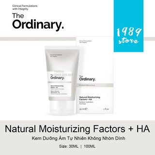 Kem Dưỡng Ẩm Tự Nhiên Không Gây Nhờn Dính Natural Moisturizing Factors + HA The Ordinary