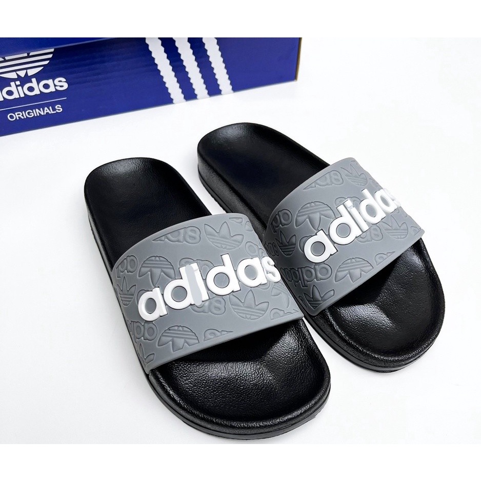 {Freeship} [𝐅𝐫𝐞𝐞 𝐒𝐡𝐢𝐩] Dép quai ngang adidas loại đen và trắng cao cấp hàng mới 2021