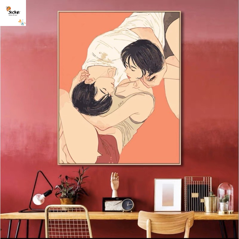 Tranh Sơn Dầu Số Hoá Cặp Đôi