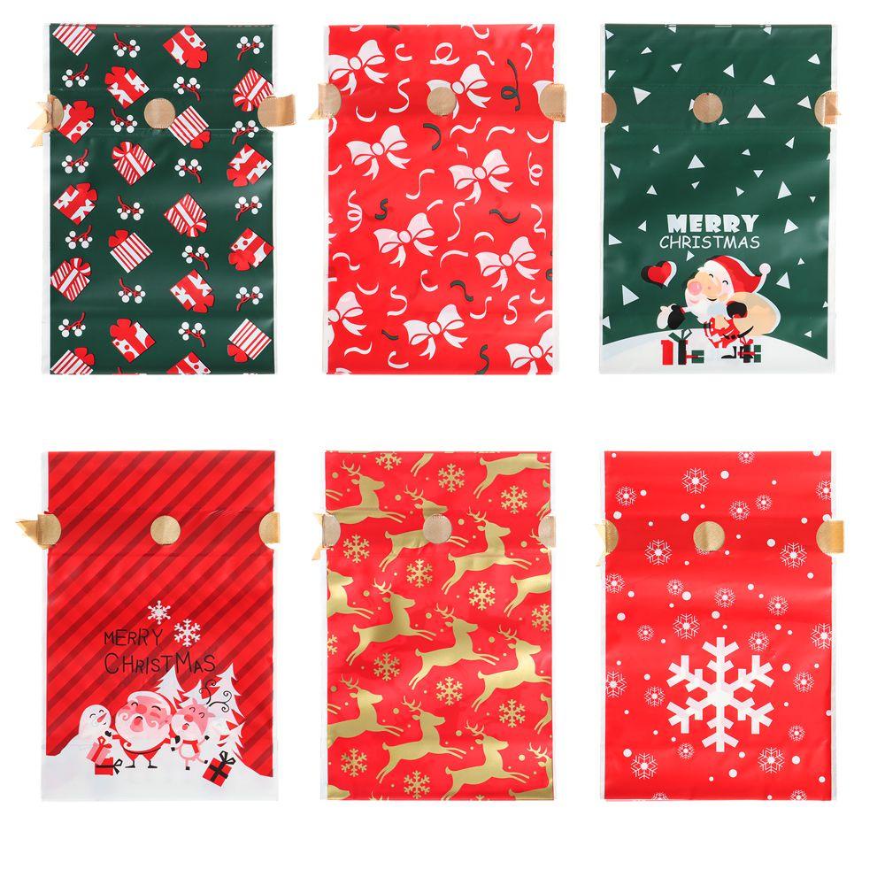 Set 50 Túi Đựng Bánh Quy Trang Trí Giáng Sinh Năm Mới