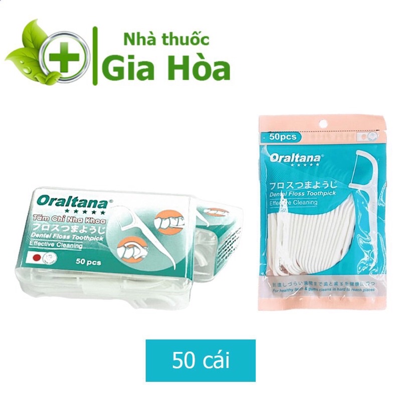 Tăm chỉ nha khoa Oraltana tiệt trùng (5 sao) (50 cây dạng hộp / dạng vỉ)