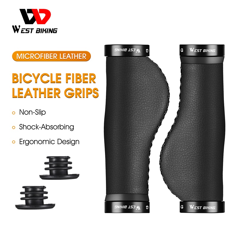 Vỏ bọc tay lái xe đạp WEST BIKING chất liệu da mềm chống trượt chống sốc thấm hút mồ hôi