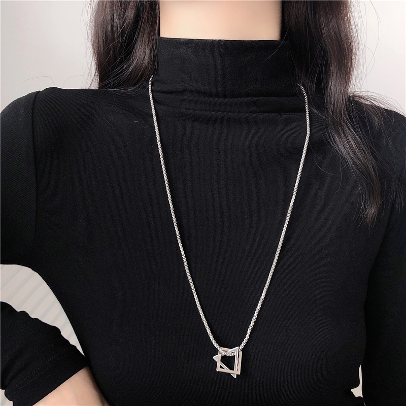 Dây chuyền dáng dài thiết kế đơn giản phong cách thu đông mới