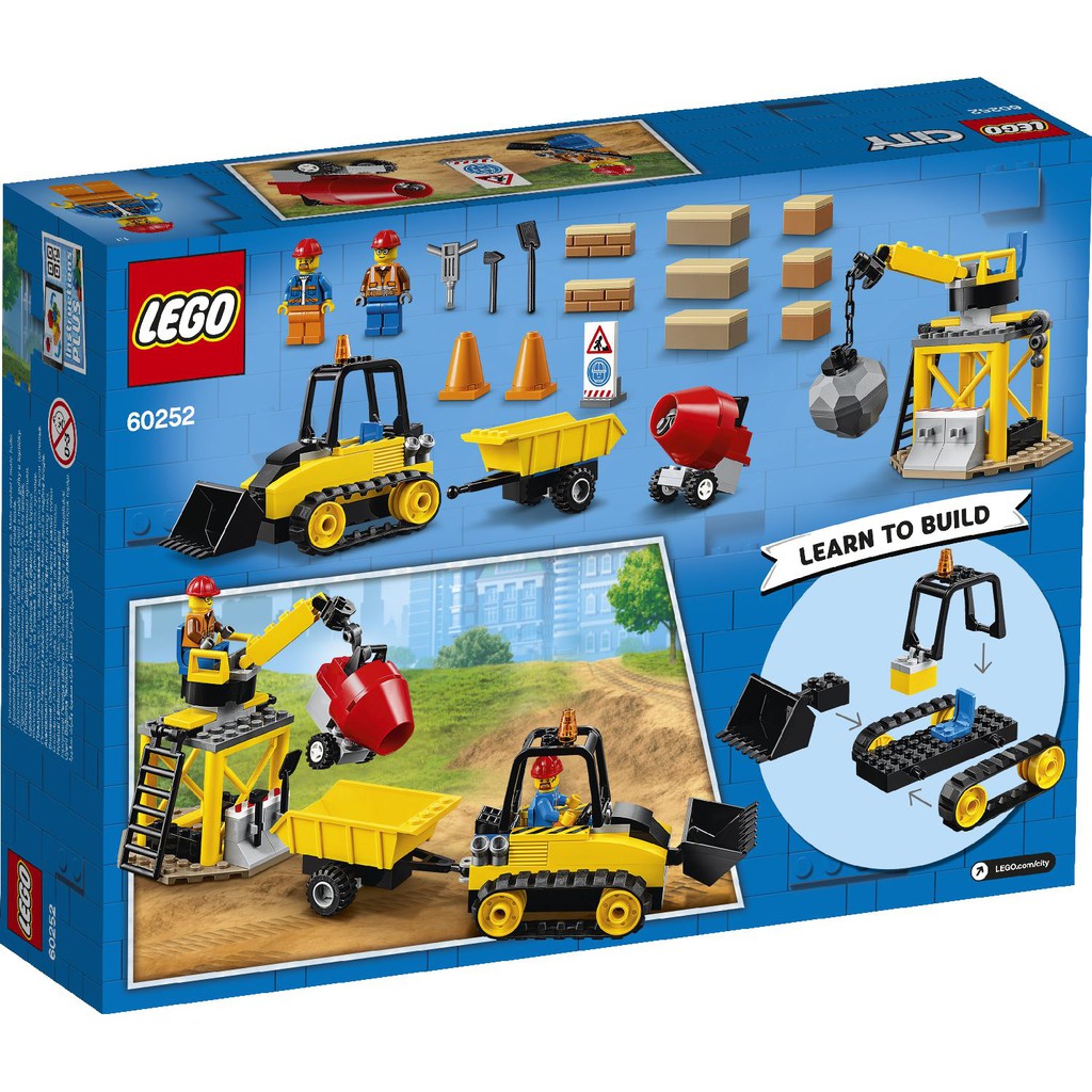 LEGO CITY 60252  Máy Ủi Công Trình ( 126 Chi tiết) Bộ gạch đồ chơi lắp ráp giao thông cho trẻ em