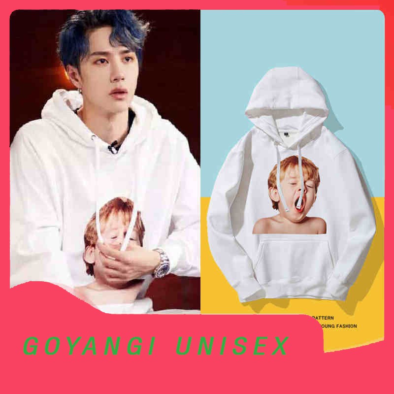 Áo hoodie goyangi yawn oversize phong cách hàn quốc