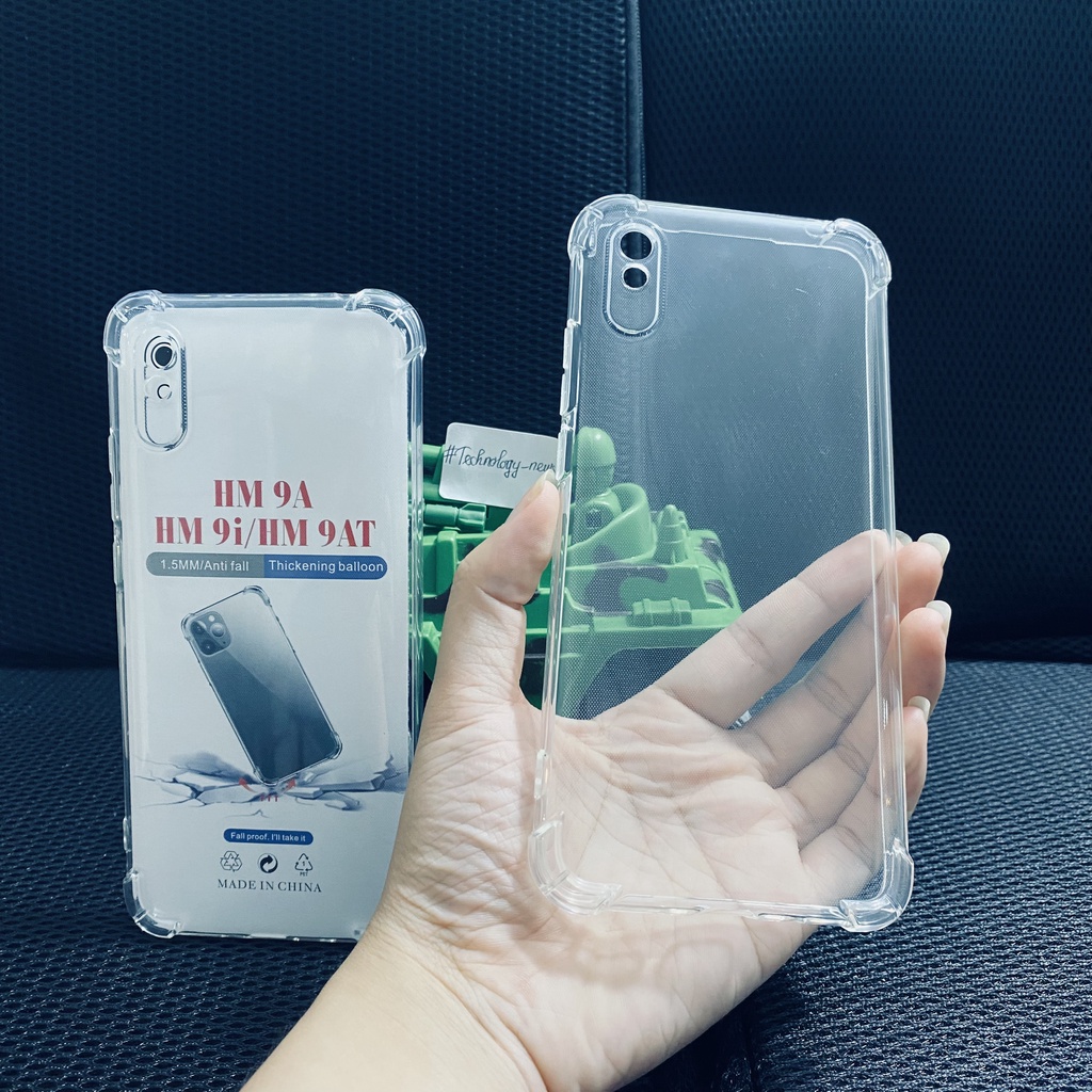 Ốp lưng chống sốc Xiaomi Redmi 9A trong suốt cao cấp bo 4 góc chống va đập