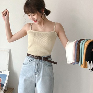 [SẴN] Áo hai dây nữ, áo len Ulzzang Quảng Châu ALB15