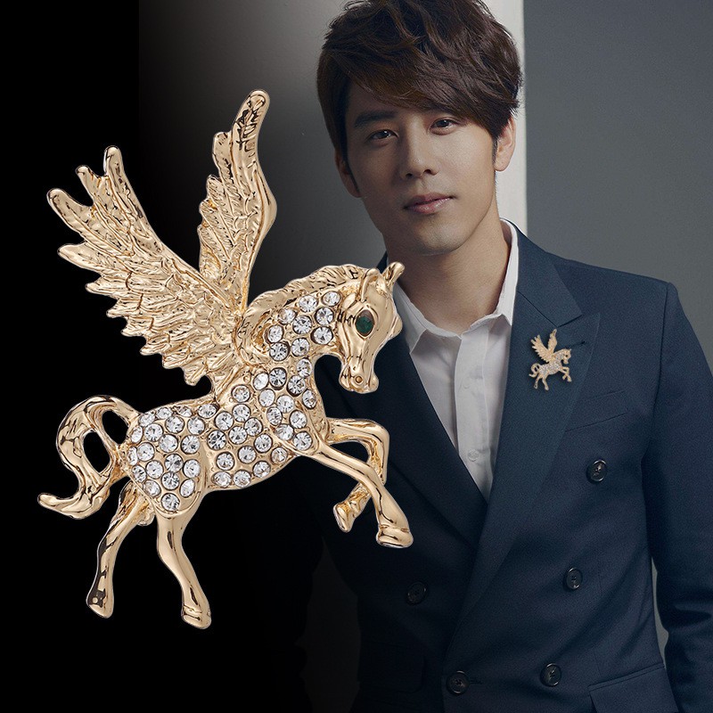 Ghim Cài Áo Vest Nam Brooch Pin thời trang hình con kỳ lân Unicorn {Phụ kiện Vest Nam – AdamZone}