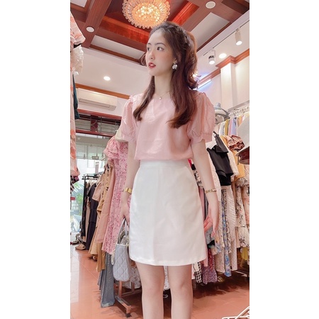 ÁO SƠ MI TƠ GIẤY BÈO VAI có lót thời trang nữ ảnh thật