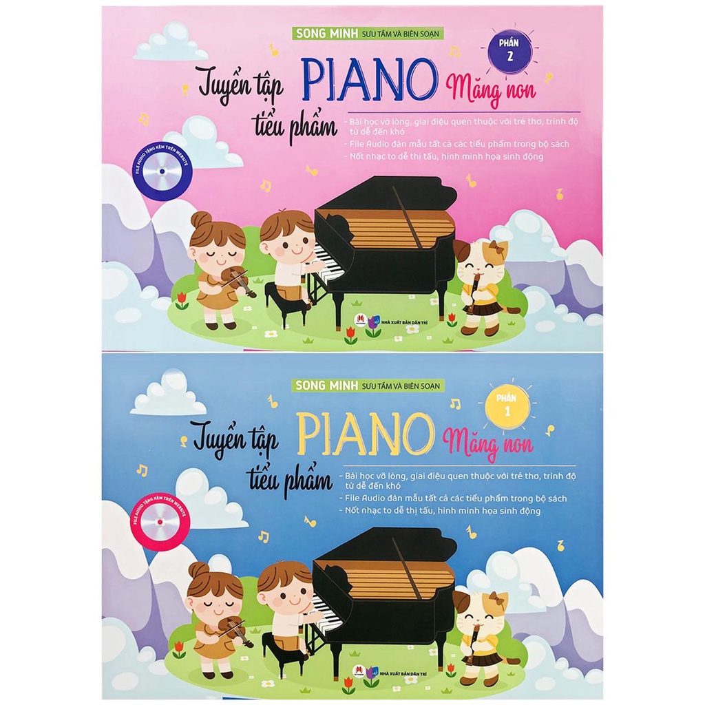 Sách - Tuyển Tập Tiểu Phẩm Piano Măng Non - Bộ 2 quyển, lẻ tùy chọn