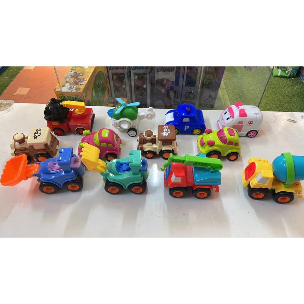 Combo 12 Xe POLI Chạy Đà, Trớn Nhựa ABS Siêu Cứng Dày Dặn