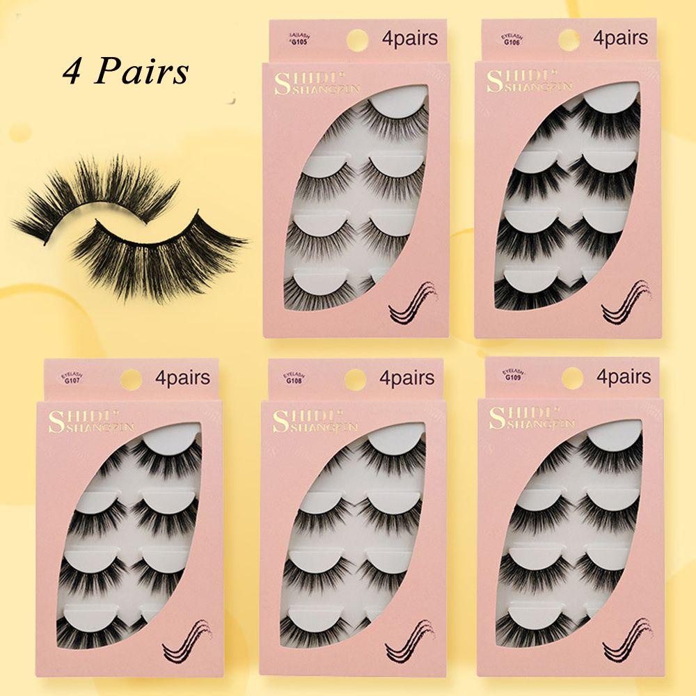 Set 4 Cặp Lông Mi Giả Toàn Diện 3D Handmade Dành Cho Trang Điểm Làm Đẹp