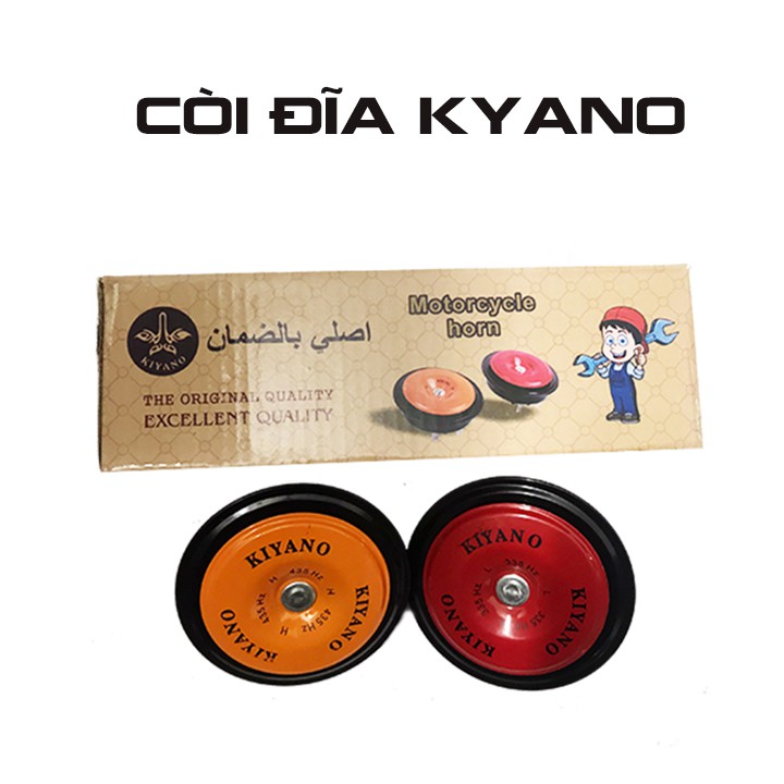 Còi đĩa KIYANO với tiếng ngân giòn tai, Còi xe máy CỰC CHẤT, còi 12 VÔN, kèn xe máy âm trầm âm bổng- CDK