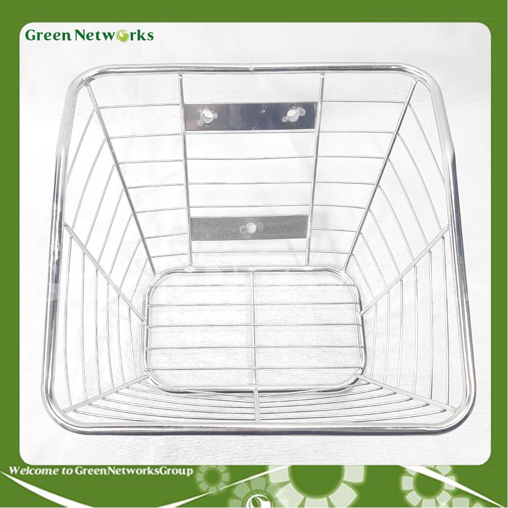 Rổ trước Inox gắn xe Wave GreenNetworks