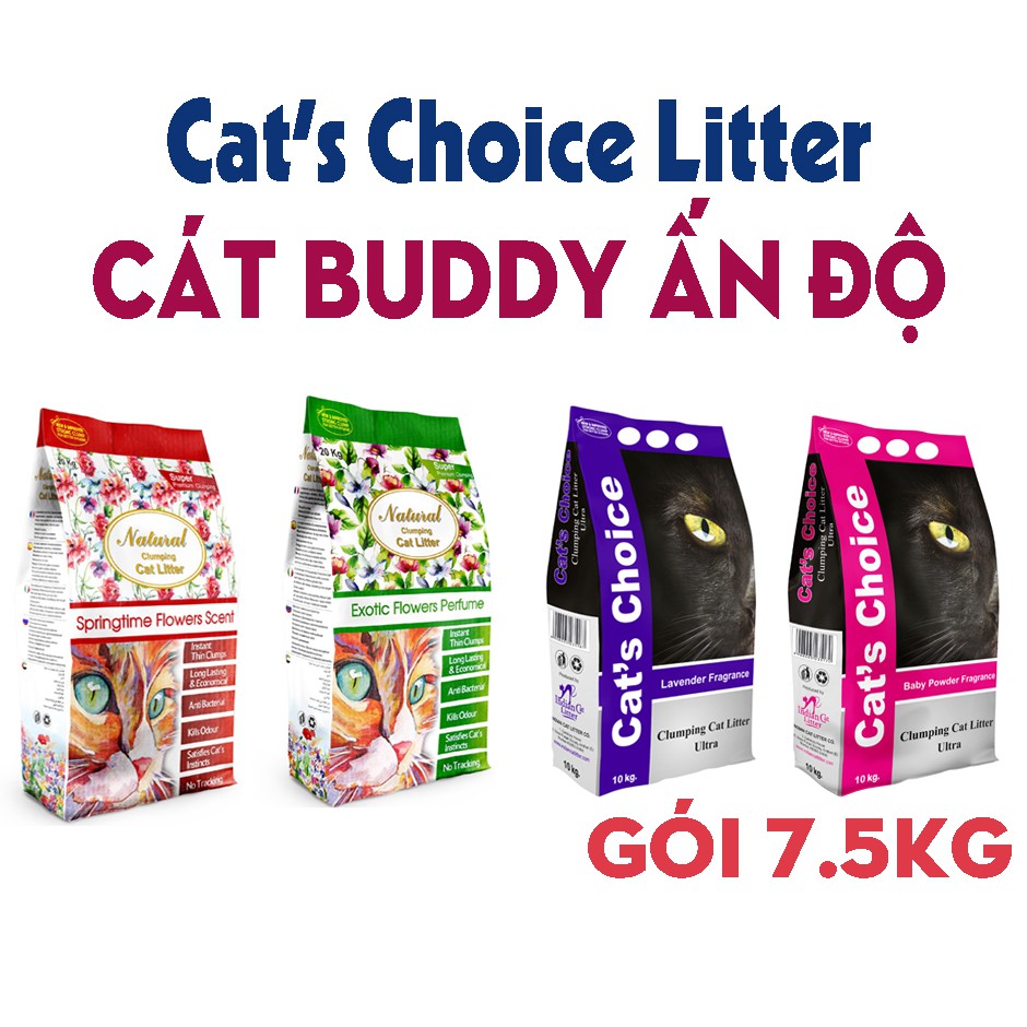 [Mã PET2405 giảm 10% đơn 250K] Cát vệ sinh mèo - hamster - Cát Nâu Ấn Độ - Cát Buudy Ấn