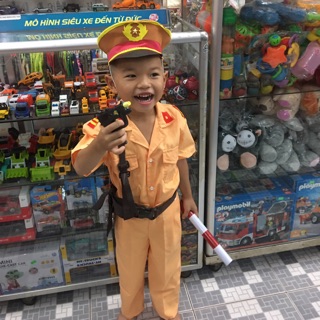 Quần áo công an và cảnh sát giao thông( cặp còng phụ kiện)