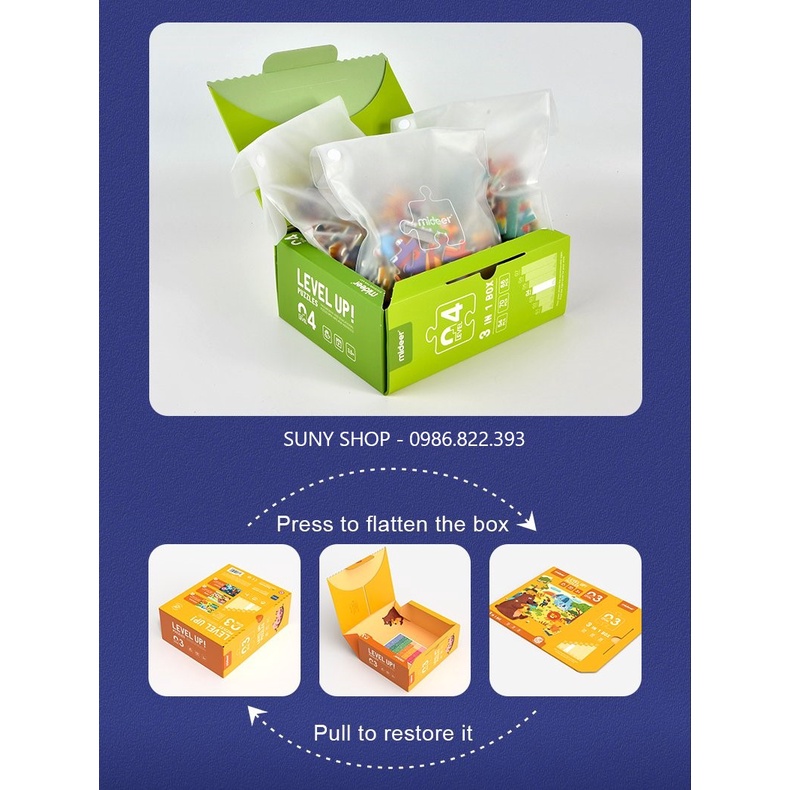 BỘ XẾP HÌNH LEVEL UP 7 CẤP ĐỘ - MIDEER-CHÍNH HÃNG