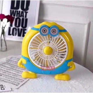 Quạt mini hình thú, hình nhân vật hoạt hình Minion (Siêu rẻ)