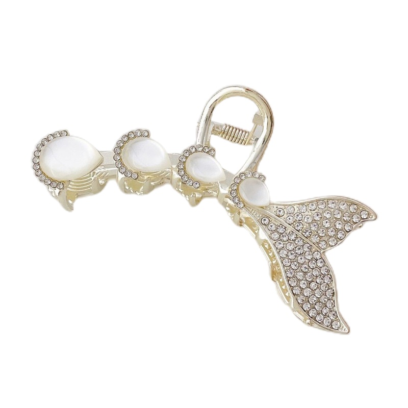 Kẹp Càng Cua Đính Đá Pha Lê / Ngọc Trai Nhân Tạo Chống Trượt Thời Trang