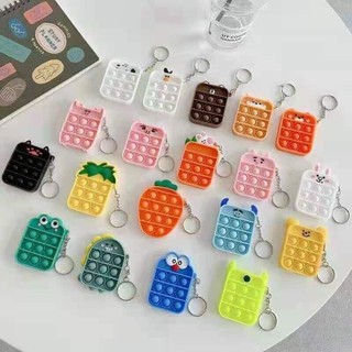 Pop it mini giá rẻ, móc khóa pop it nhiều hình dáng độc đáo cute