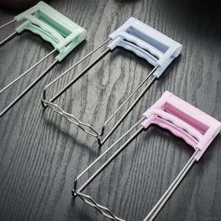 Kẹp gắp chén dĩa (C53) Cán nhựa chống nóng bằng thép không gỉ kích thước 18.7x9cm