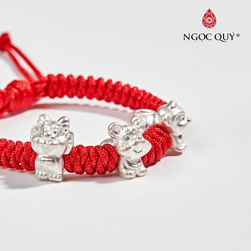 Vòng Thắt Dây Đỏ Tam Hợp Quý Nhân - Ngọc Quý