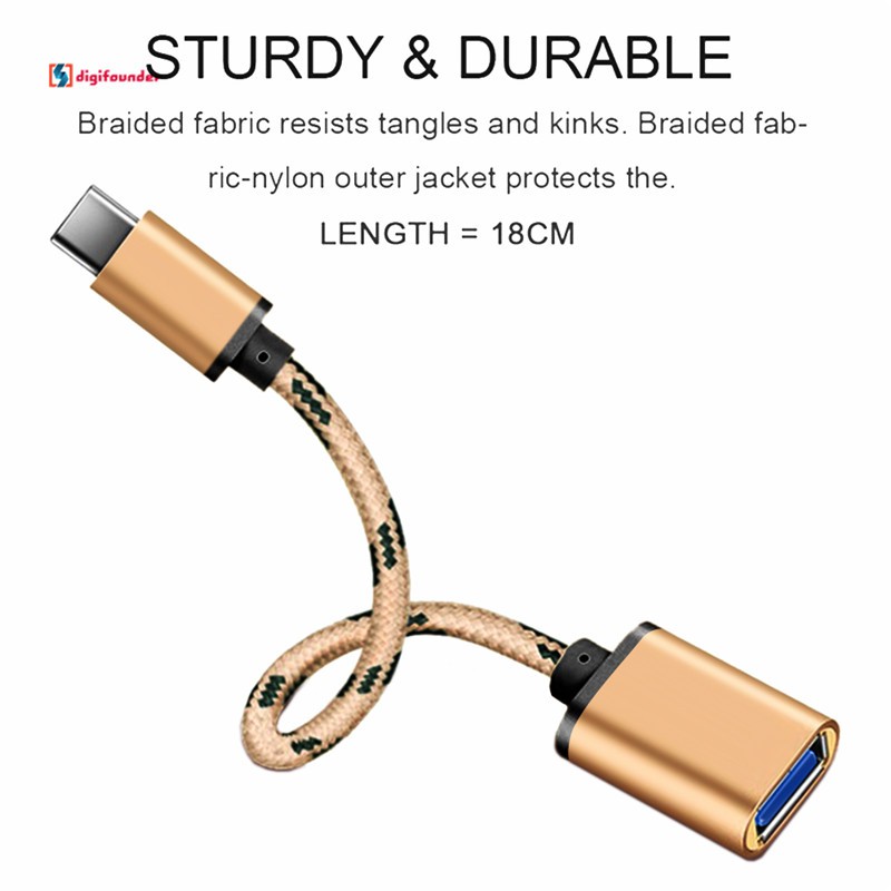 Dây cáp truyền dữ liệu OTG Type C nối tín hiệu từ USB 2.0 sang USB 2.0A đa năng tiện dụng