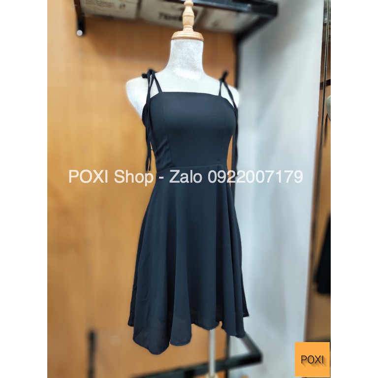 [ẢNH THẬT] Đầm 2 Dây Thắt Nơ Vai - Chun Lưng Cực Đẹp | BigBuy360 - bigbuy360.vn