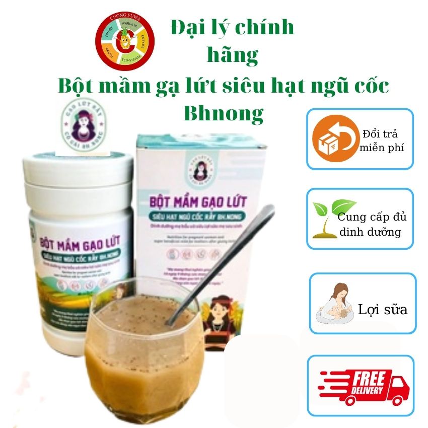 Bột Mầm Gạo Lứt Ngũ Cốc BH.NONG Hộp 500gr Bổ Sung Dinh Dưỡng Mẹ Bầu và Siêu Lợi Sữa Chăm Con Nhỏ