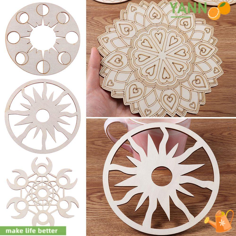 Đế Lót Ly Handmade Bằng Gỗ YANN1|Bảng Hiệu Treo Tường Trang Trí Hình Lục Giác