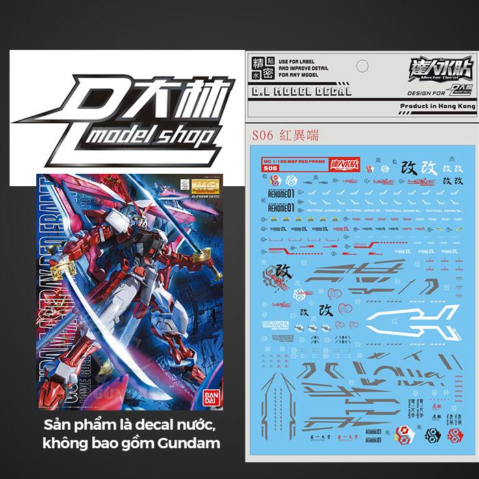 PHỤ KIỆN DECAL NƯỚC DALIN D.L MODEL MG ASTRAY RED FRAME KAI MÔ HÌNH LẮP RÁP GUNDAM