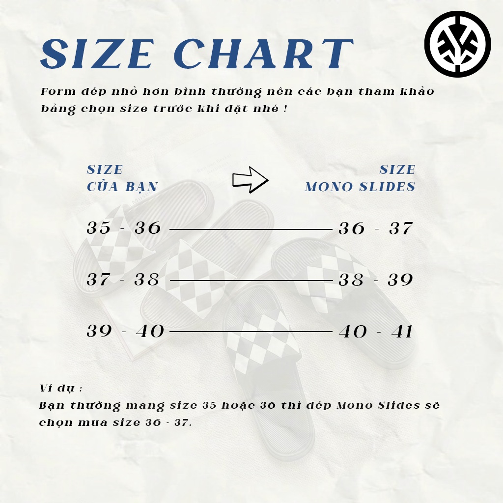 Dép quai ngang unisex - Mono Slides