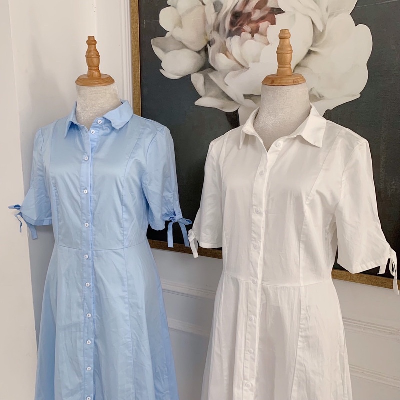 Đầm Midi chất kate thun co giãn HM